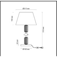 Настольная лампа Odeon Light 4861/1TC Candy