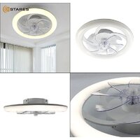 Припотолочная люстра Estares Fan Simple 65W+18W R-APP-480x125-WHITE/WHITE-220-IP20