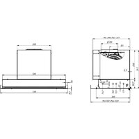 Кухонная вытяжка Elikor Sense Glass 60П-1000 229361 (черный/черное стекло)