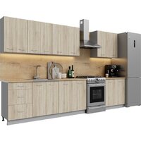 Готовая кухня Кортекс-мебель Корнелия Лира 2.7 (дуб сонома/дуб бунратти)