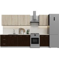 Готовая кухня Кортекс-мебель Корнелия Лира 2.5 (дуб сонома/венге/королевский опал)