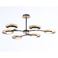 Люстра средней высоты Ambrella light FL51619/6 BK/LW