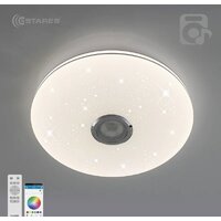 Светильник-тарелка Estares Music Rgb 60W R-APP-390-WHITE/CHROME-220-IP20