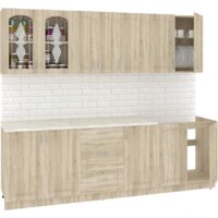 Готовая кухня Кортекс-мебель Корнелия Ретро 2.5м (дуб сонома/мадрид)