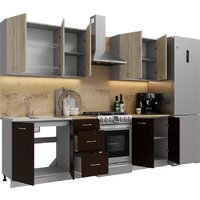 Готовая кухня Кортекс-мебель Корнелия Лира 2.0 (дуб сонома/венге/дуб бунратти)