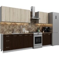 Готовая кухня Кортекс-мебель Корнелия Лира 2.4 (дуб сонома/венге/мадрид)
