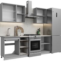 Готовая кухня Кортекс-мебель Корнелия Лира 1.6 (капучино/королевский опал)