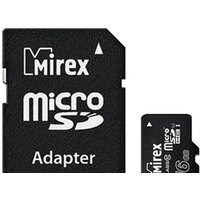 Карта памяти Mirex microSDHC UHS-I (Class 10) 16GB + адаптер [13613-ADSUHS16]