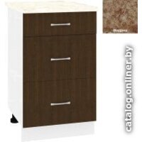Шкаф напольный Кортекс-мебель Корнелия Лира НШ50р3ш (венге/мадрид)
