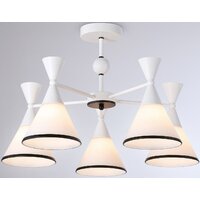 Припотолочная люстра Ambrella light Traditional TR3165/5 WH/BK (белый/черный)