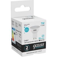 Светодиодная лампочка Gauss LED MR16 GU10 7 Вт 4100 К 13627