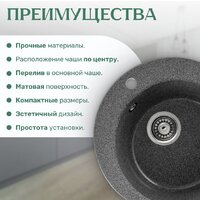 Кухонная мойка Saniteco Linea (графит)