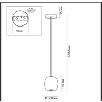 Подвесная люстра Odeon Light Cocoon 5060/1BA