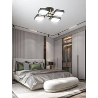 Припотолочная люстра Aitin Pro X3352/4 (черный/дерево)