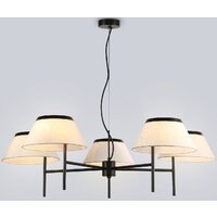 Подвесная люстра Ambrella LH72453/5 BK/WH (черный/белый)