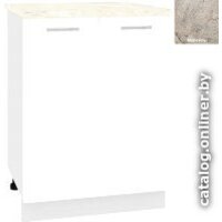 Шкаф напольный Кортекс-мебель Корнелия Лира НШ60р (белый/марсель)