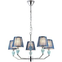 Подвесная люстра Ambrella light LH75063/8 CH/DB (хром/темно-синий)