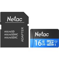 Карта памяти Netac P500 Standard 16GB NT02P500STN-016G-R (с адаптером)