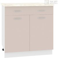 Шкаф напольный Кортекс-мебель Корнелия Лира НШ80р1ш (капучино/мадрид)