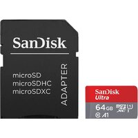Карта памяти SanDisk Ultra microSDXC SDSQUAB-064G-GN6MA 64GB (с адаптером)