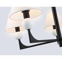 Подвесная люстра Ambrella light LH75153/5 BK/FR (черный/белый матовый)