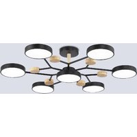 Подвесная люстра Hotpoint FL4866/7 BK/WD (черный/дерево)