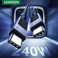 Кабель Ugreen L513 USB Type-C - USB Type-C 45068 (2 м, черный)