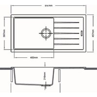 Кухонная мойка Longran Ultra ULS914.457 (оникс)