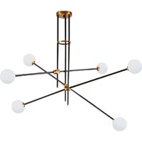 Подвесная люстра DeLight Collection Bistro Globe 9389P/6 (black/gold)