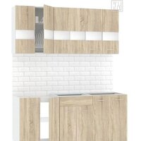 Готовая кухня Кортекс-мебель Корнелия Экстра 1.7 без столешницы (дуб сонома)