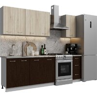 Готовая кухня Кортекс-мебель Корнелия Лира 1.8 (дуб сонома/венге/марсель)