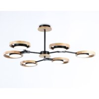 Люстра средней высоты Ambrella light FL51619/6 BK/LW