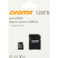 Карта памяти Digma MicroSDXC Class 10 Card10 DGFCA128A01
