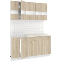 Готовая кухня Кортекс-мебель Корнелия Экстра 1.5м (дуб сонома/марсель)