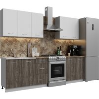 Готовая кухня Кортекс-мебель Корнелия Лира 2.0 (белый/орех элия/мадрид)