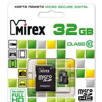 Карта памяти Mirex microSDHC (Class 10) 32GB (13613-AD10SD32)