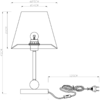 Настольная лампа Arte Lamp Elba A2581LT-1CC