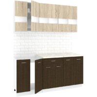Готовая кухня Кортекс-мебель Корнелия Экстра 1.7м (дуб сонома/венге/марсель)