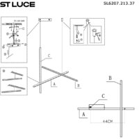 Подвесная люстра ST Luce SL6207.213.37