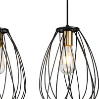 Подвесная люстра Escada Barrie 10180/3S E27*60W Black/Brass