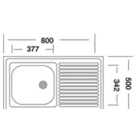 Кухонная мойка КромРус S 416 RUS (левый)