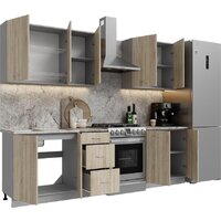 Готовая кухня Кортекс-мебель Корнелия Лира 2.0 (дуб сонома/марсель)