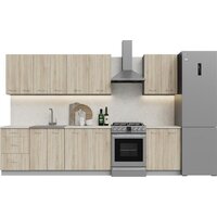 Готовая кухня Кортекс-мебель Корнелия Лира 2.5 (дуб сонома/королевский опал)