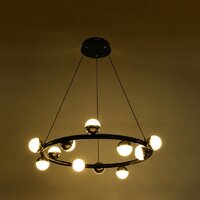 Подвесная люстра BayerLux Рикардо 10385951 (черный/золото)