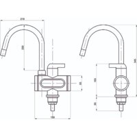 Проточный электрический водонагреватель-кран Mixline WH-003 (красный)
