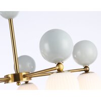 Подвесная люстра Ambrella light LH53104/5 BS/GR/FR (латунь/серый/белый матовый)