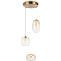 Подвесная люстра Ambrella light LH11105/3 BS/TI (латунь/янтарь)