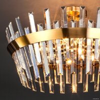 Припотолочная люстра Евросвет Steccato 10111/8 Strotskis (золотая бронза/прозрачный хрусталь)