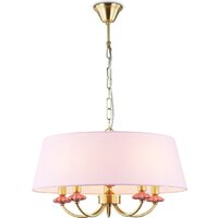 Подвесная люстра Ambrella light LH75021/5 GD/PI (золото/розовый)