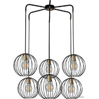 Подвесная люстра Escada Quebec 10176/6 E27*60W Black/Brass
